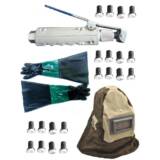 Pistolet Gâchette pour Sableuse Aérogommeuse mobile + 20 Buses + Paire de Gants + Masque